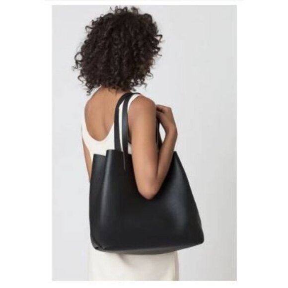Styling Handbags - NWOT Stylish Women's Black/Silver Reversible Shoulder/Coin Purse Tote Bag 735